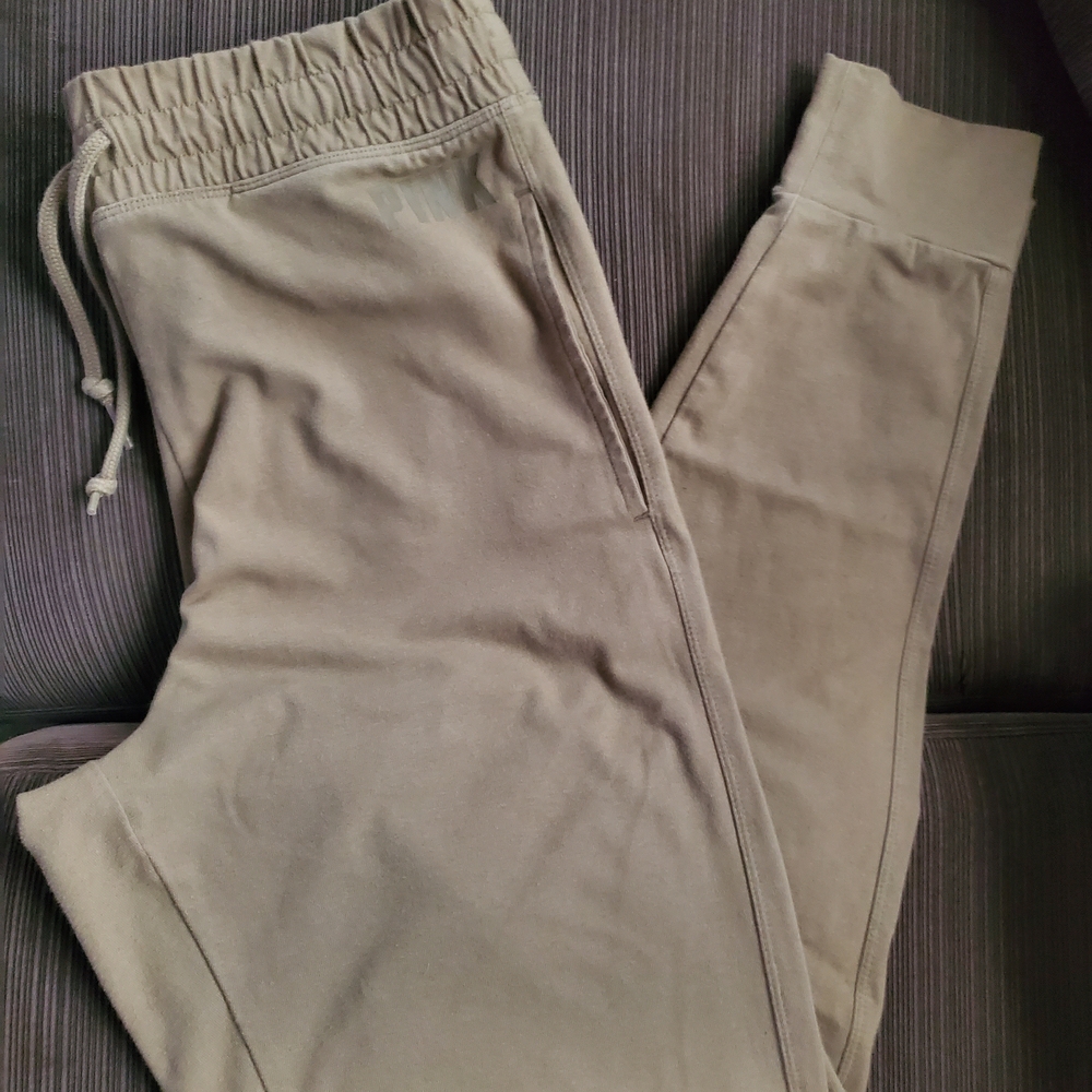 Victorias Secret Pink Women Tan Jogger Pants Size Medium